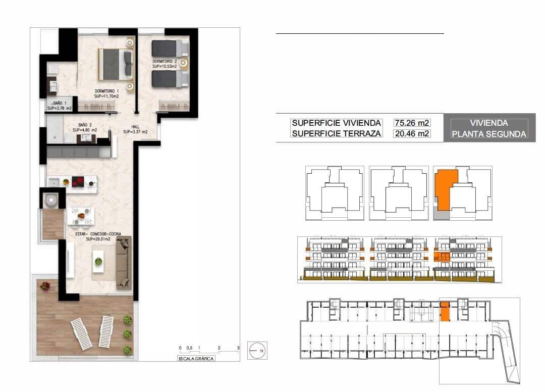 2 soveværelse Penthouse til salg i Los Altos med swimmingpool - € 272.000 (Ref: 8784151)