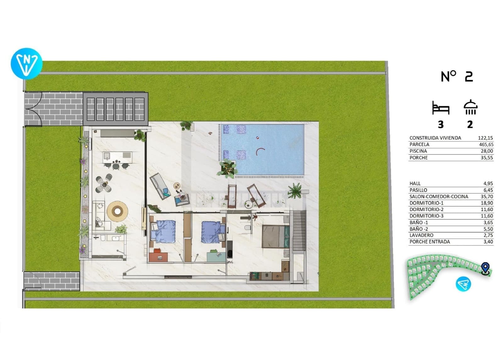 3 sypialnia Willa na sprzedaż w Algorfa z basenem - 670 000 € (Ref: 8841356)