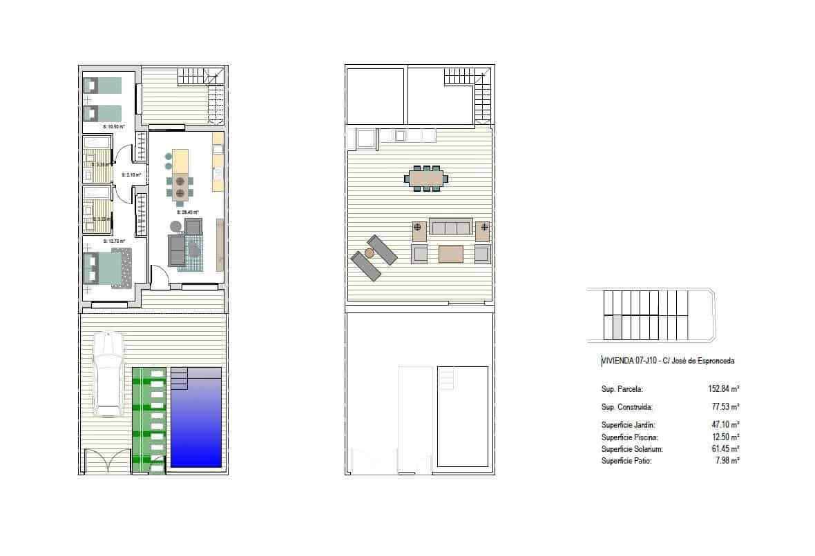2 soverom Rekkehus til salgs i San Javier med svømmebasseng - € 285 000 (Ref: 8851616)