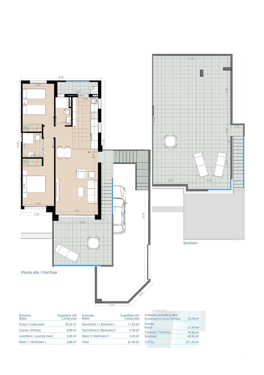 2 slaapkamer Penthouse te koop in Torre de la Horadada met zwembad - € 374.900 (Ref: 8855089)