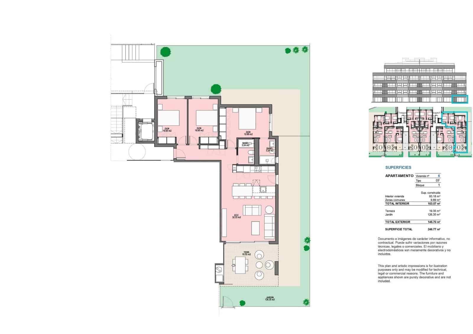 3 soverom Leilighet til salgs i Torre-Pacheco med svømmebasseng - € 340 000 (Ref: 8897220)
