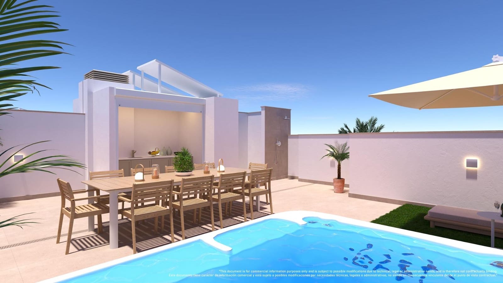 3 sovrum Takvåning till salu i Torre de la Horadada med pool - 385 000 € (Ref: 8932330)