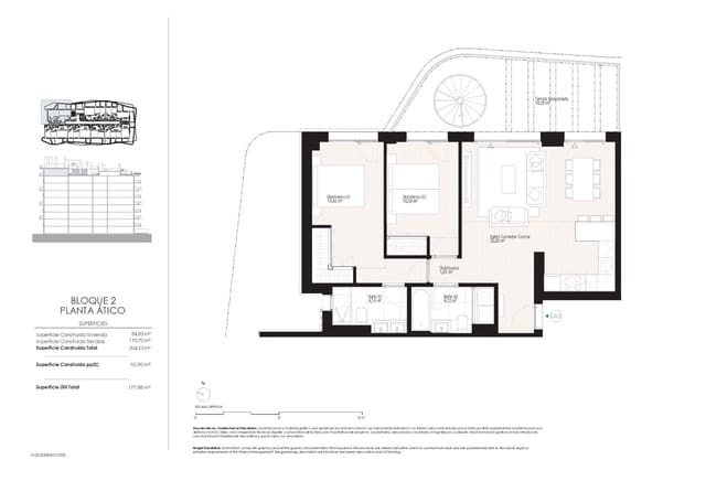 2 sypialnia Penthouse na sprzedaż w La Villajoyosa / Vila Joiosa z basenem - 646 000 € (Ref: 8938618)
