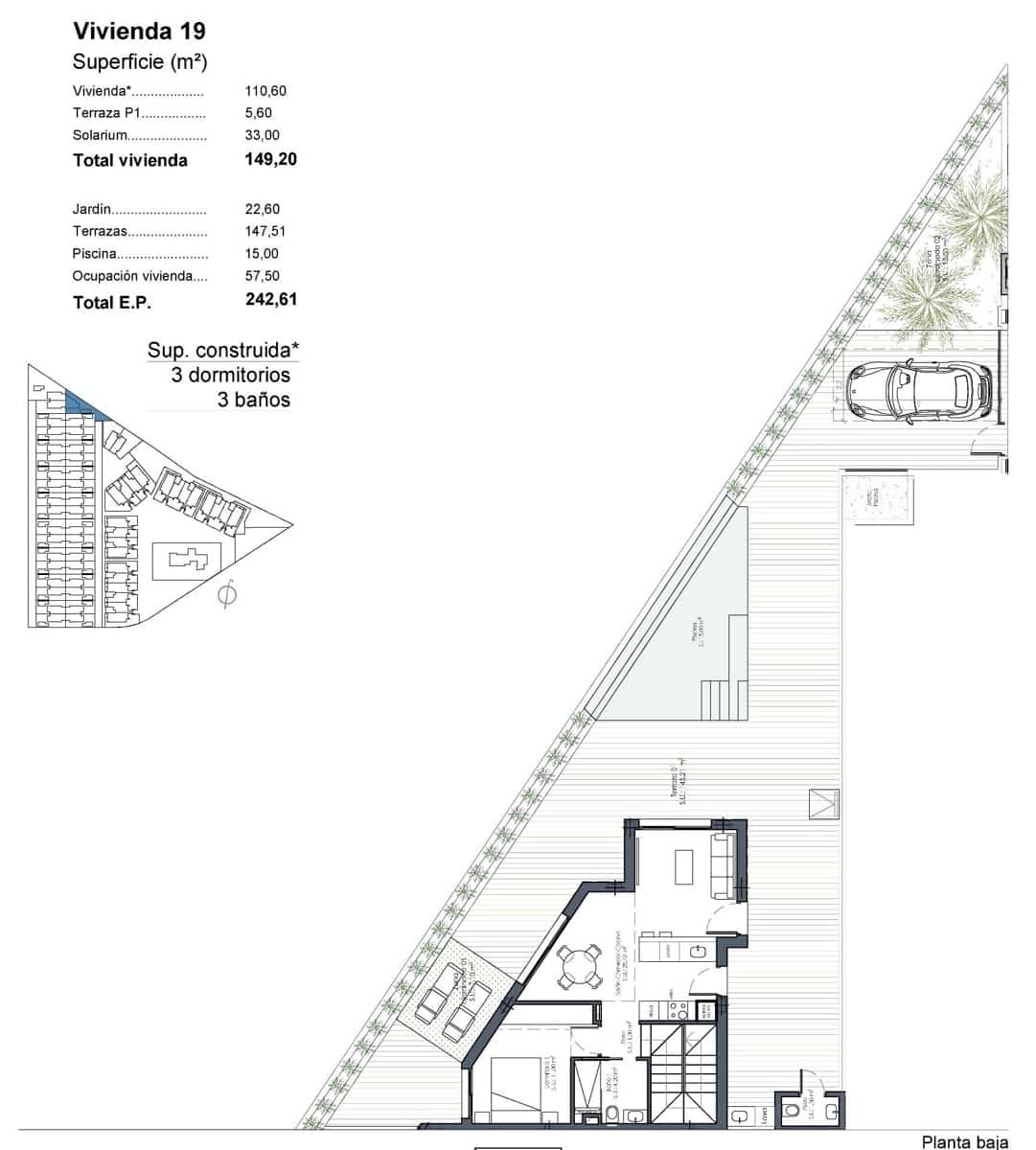 Pareado de 3 habitaciones en Los Alcázares en venta con piscina - 630.000 € (Ref: 9666740)