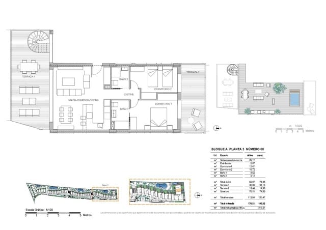 2 quarto Penthouse para venda em La Nucia com piscina - 469 500 € (Ref: 9814384)