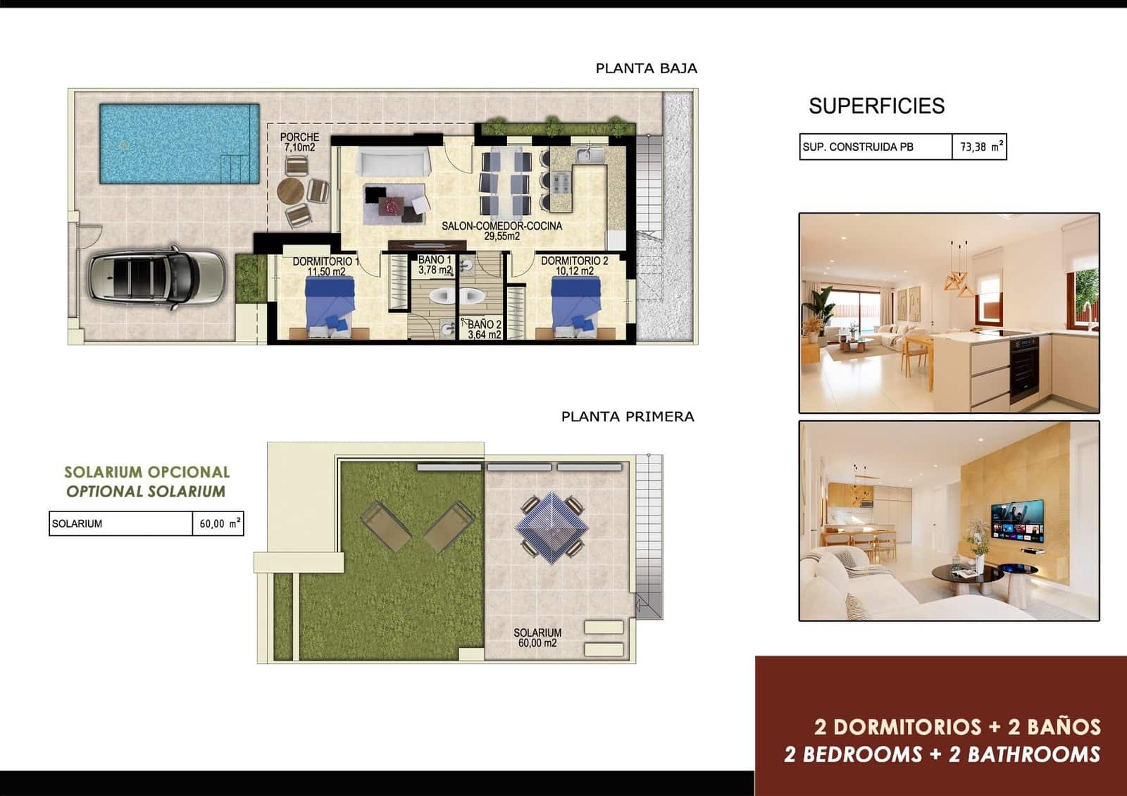 2 chambre Villa/Maison Semi-Mitoyenne à vendre à Orihuela avec piscine - 351 000 € (Ref: 9831681)