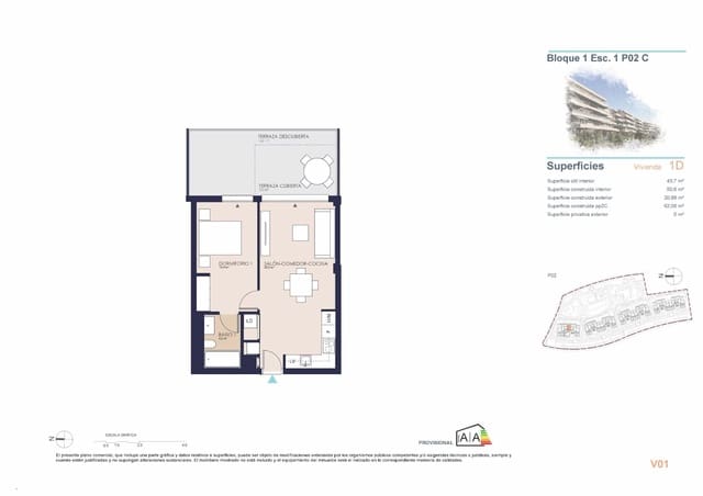 1 sovrum Lägenhet till salu i Dénia med pool - 242 000 € (Ref: 9849557)