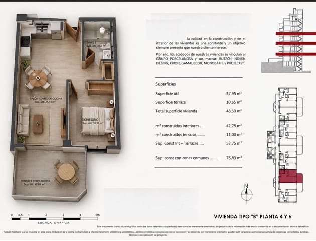 1 soverom Leilighet til salgs i La Villajoyosa / Vila Joiosa med svømmebasseng - € 296 750 (Ref: 9862021)