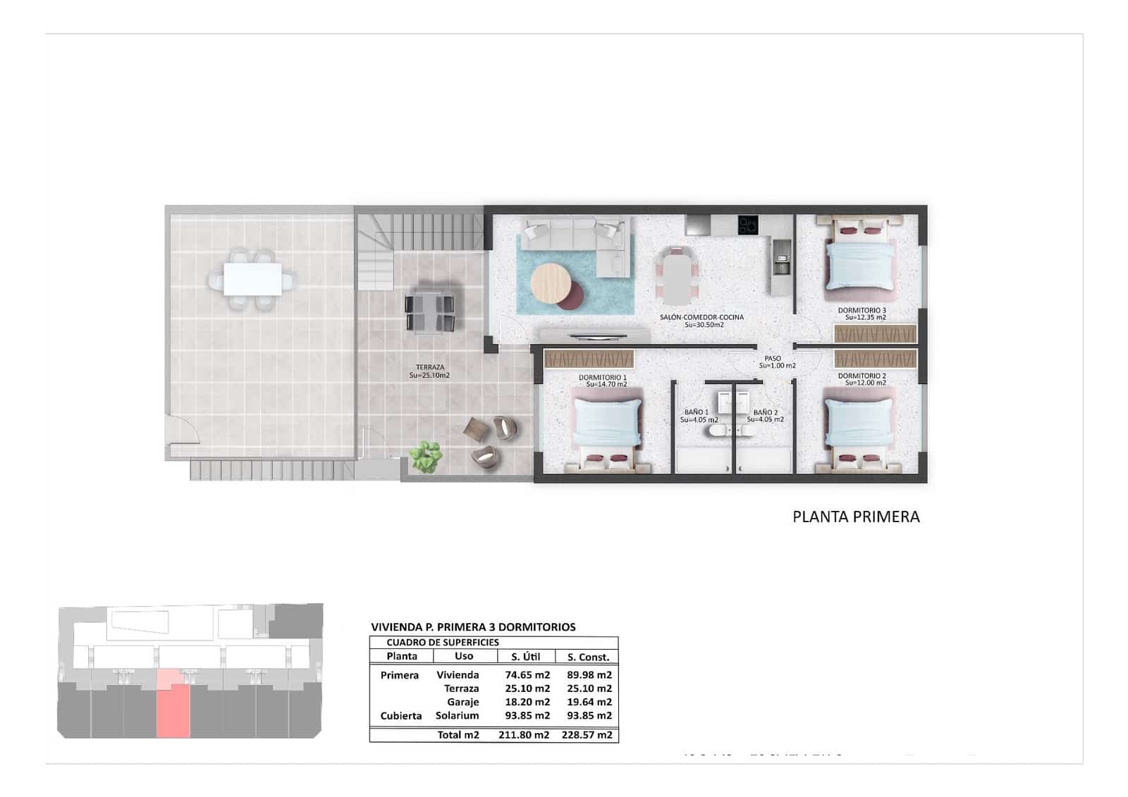 3 Zimmer Bungalow zu verkaufen in Pilar de la Horadada mit Pool Garage - 221.900 € (Ref: 7283929)