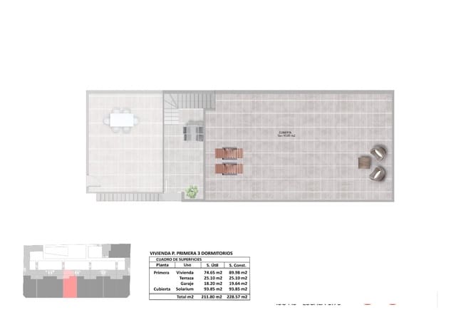 3 Zimmer Bungalow zu verkaufen in Pilar de la Horadada mit Pool Garage - 221.900 € (Ref: 7283929)