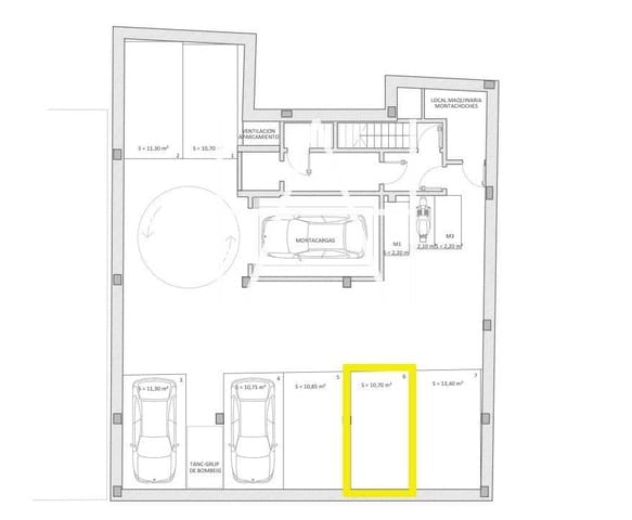 Garasje til salgs i Diagonal Mar i El Front Marítim del Poblenou, Barcelona by - € 9 000 (Ref: 6927672)