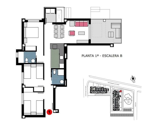 2 makuuhuone Huoneisto myytävänä paikassa Les Bassetes - El Marjal, Dénia mukana uima-altaan - 365 000 € (Ref: 8787721)