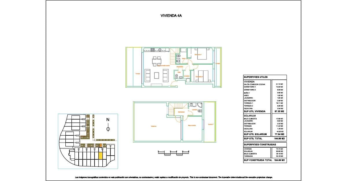 3 sovrum Lägenhet att hyra i Finestrat med pool - 1 200 € (Ref: 5353945)