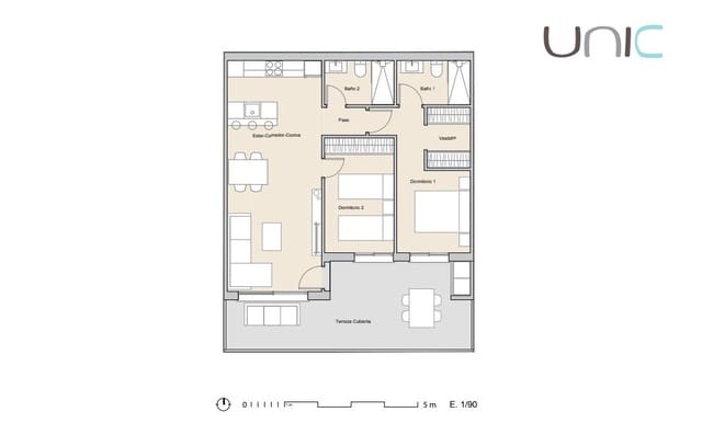 2 makuuhuone Huoneisto myytävänä paikassa Alfaz del Pi / L'Alfàs del Pi mukana uima-altaan 
autotalli - 274 000 € (Ref: 9850412)