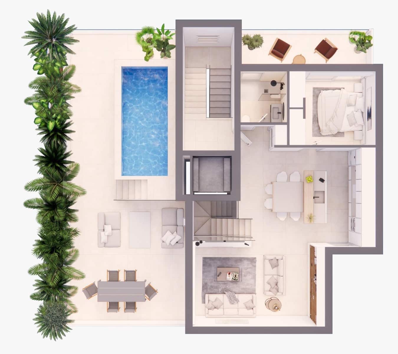 3 soveværelse Penthouse til salg i Ses Salines med garage - € 849.000 (Ref: 9338486)