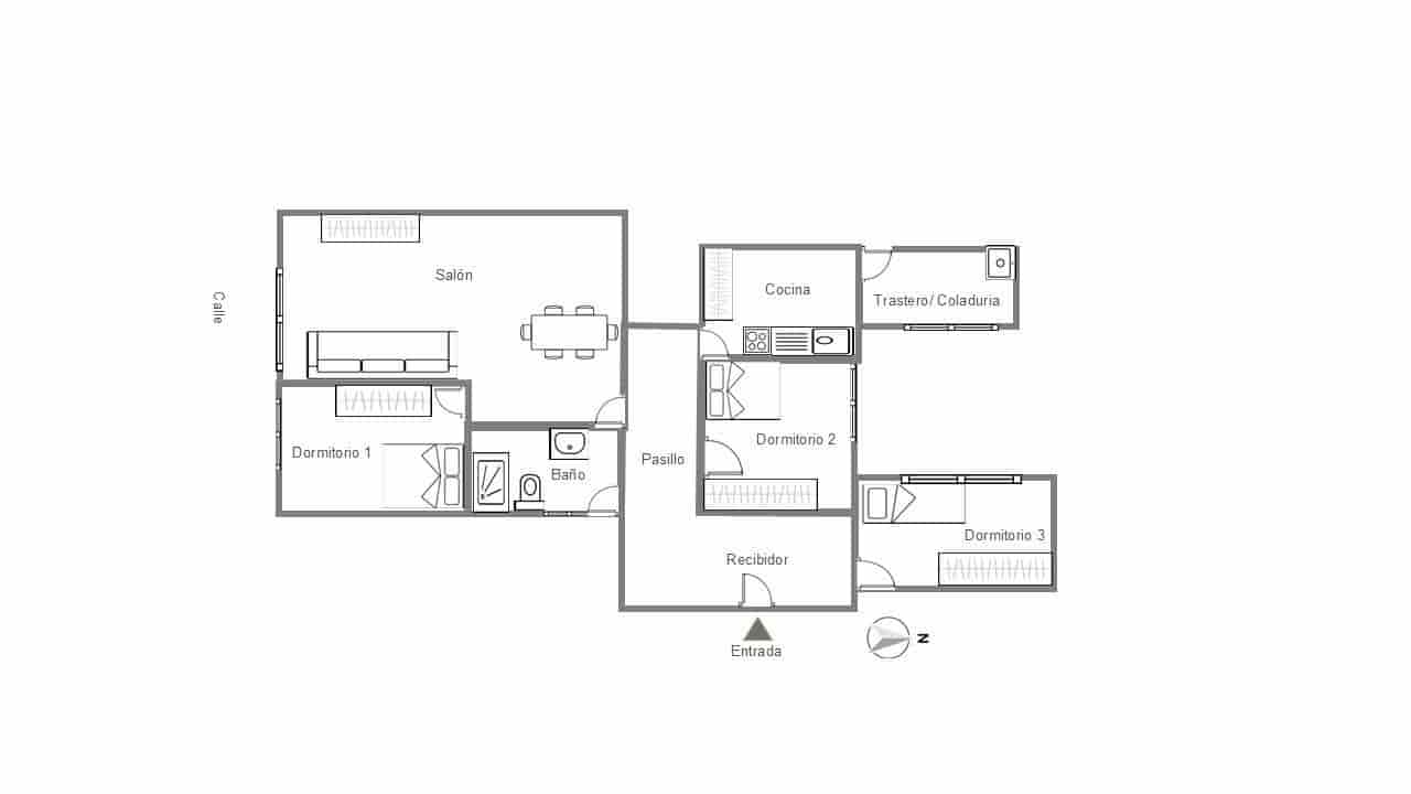 3 makuuhuone Asunto myytävänä paikassa Palma de Mallorca - 260 000 € (Ref: 9934389)