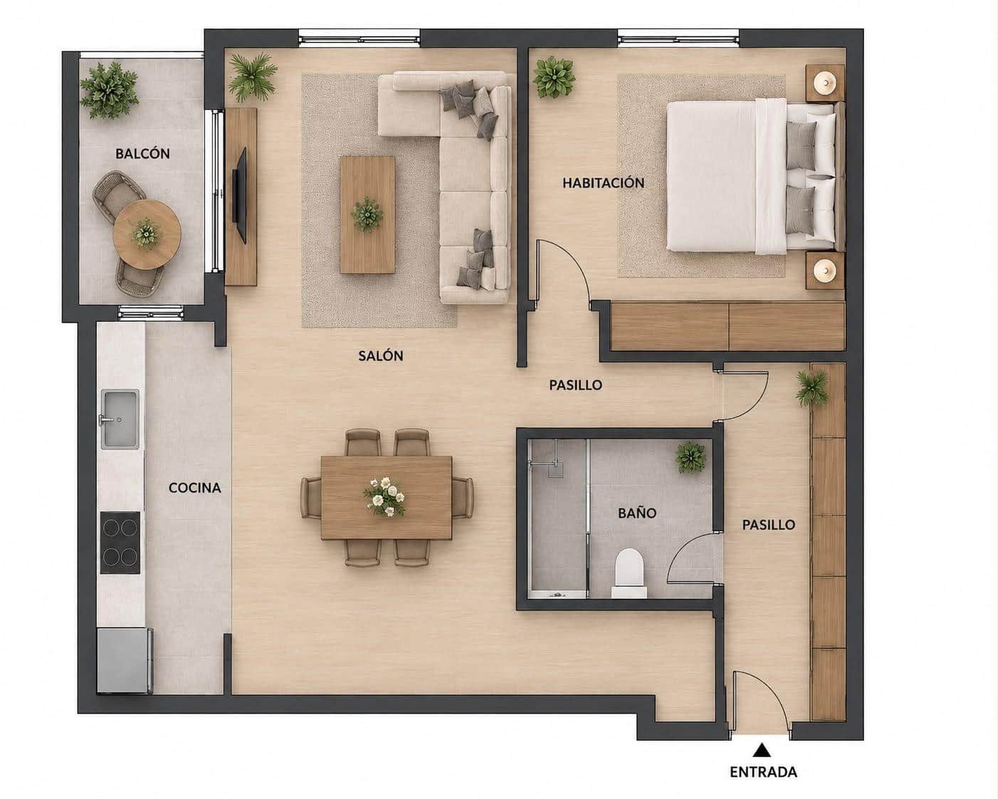 Apartamento de 1 habitación en Palma de Mallorca en venta - 229.000 € (Ref: 10013103)