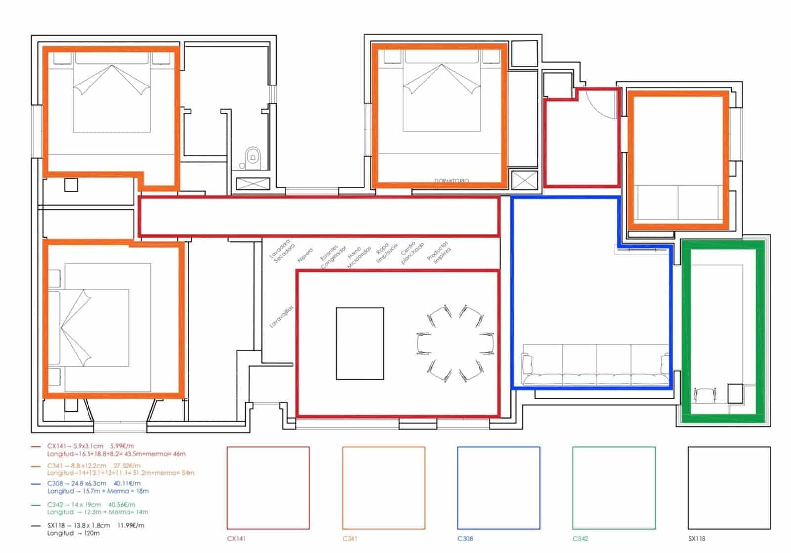 4 makuuhuone Asunto myytävänä paikassa Palma de Mallorca - 1 480 000 € (Ref: 9659570)