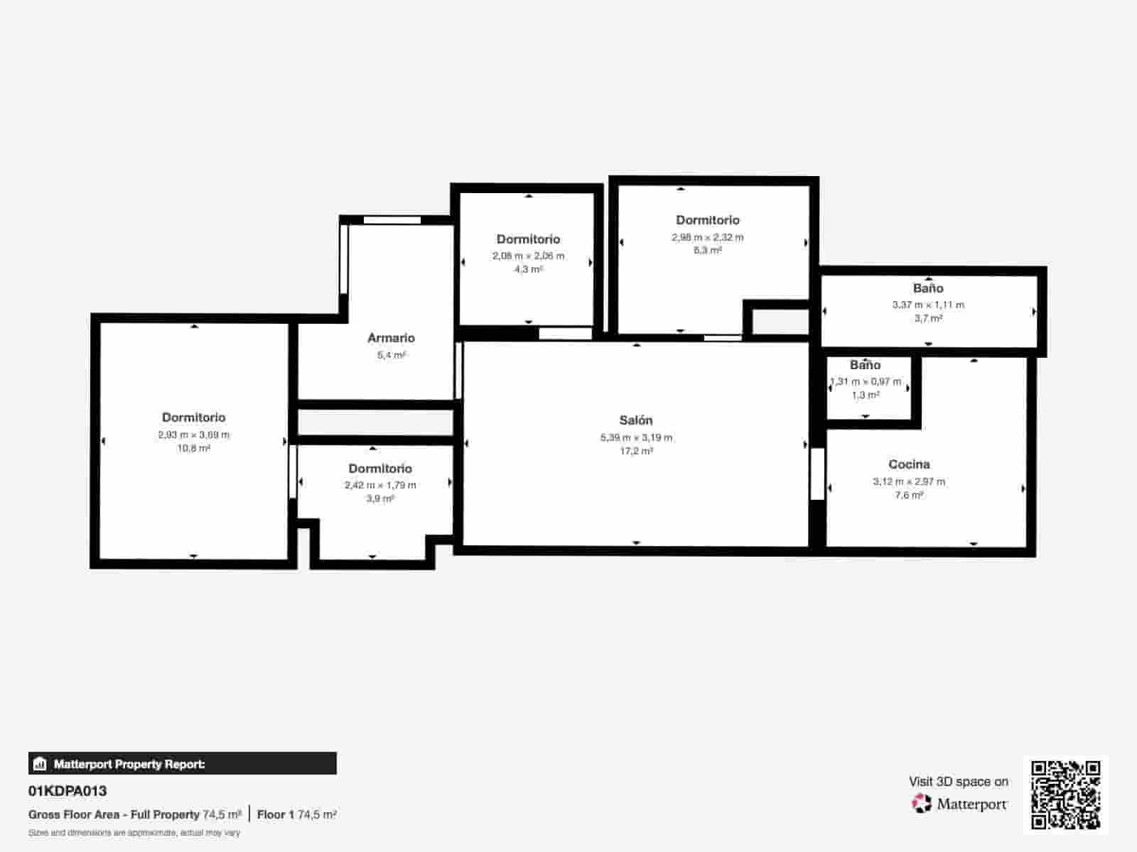 3 makuuhuone Asunto myytävänä paikassa Palma de Mallorca - 349 000 € (Ref: 9797254)