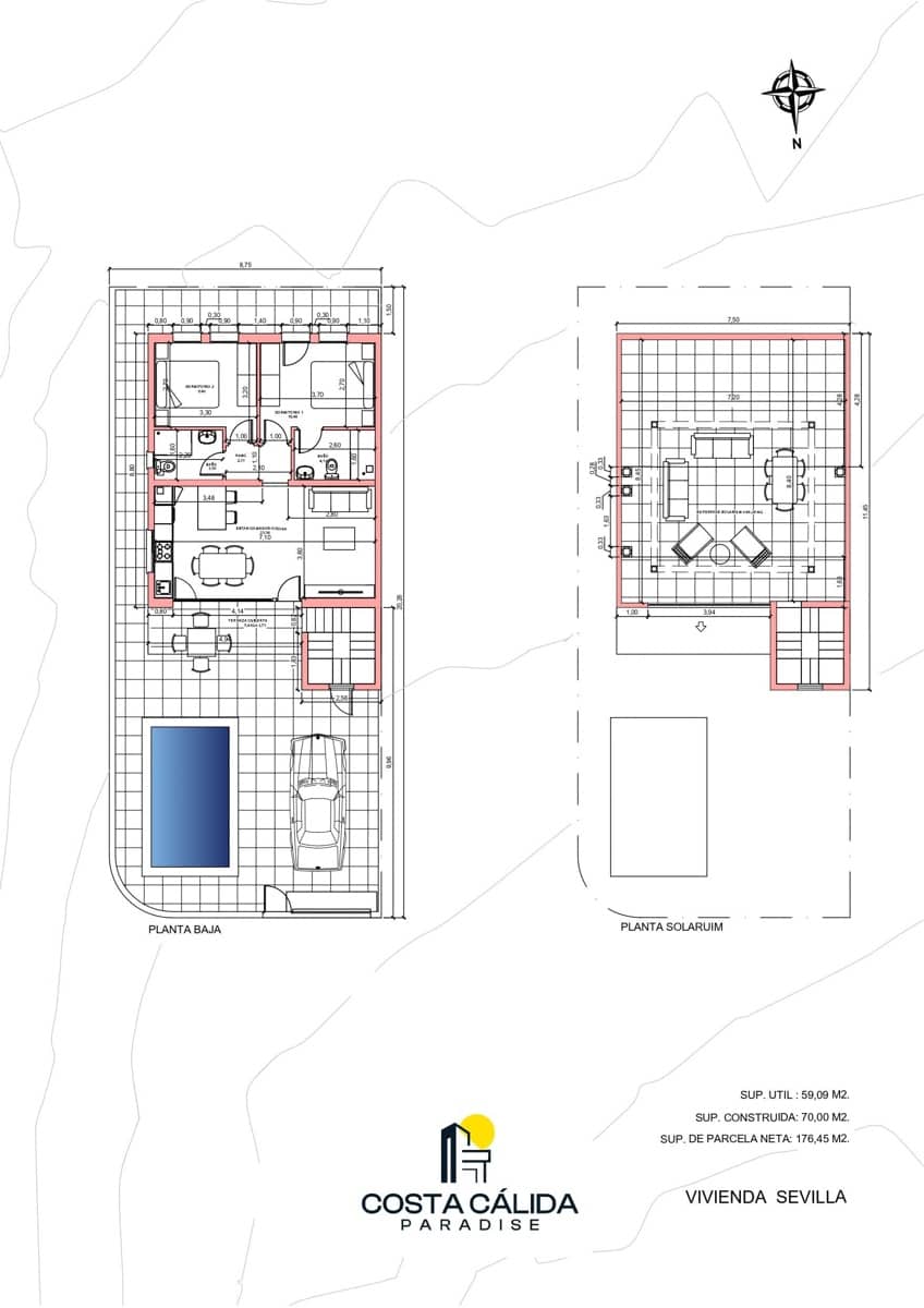 2 sovrum Radhus till salu i La Pinilla med pool - 205 750 € (Ref: 9890714)