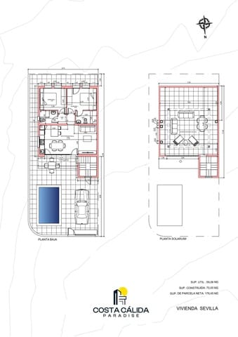 2 sovrum Radhus till salu i La Pinilla, Fuente Alamo de Murcia med pool - 205 750 € (Ref: 9890714)