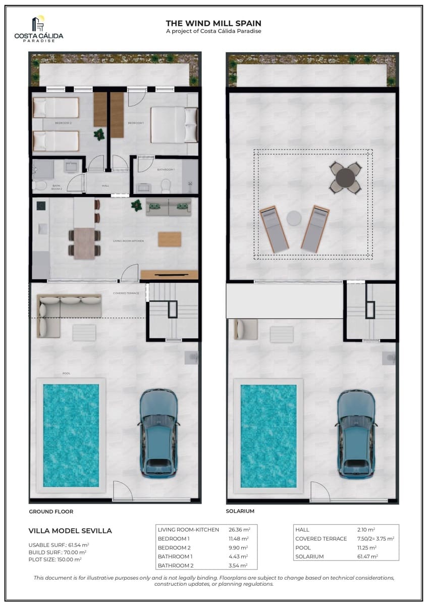 2 sovrum Radhus till salu i La Pinilla med pool - 205 750 € (Ref: 9890714)