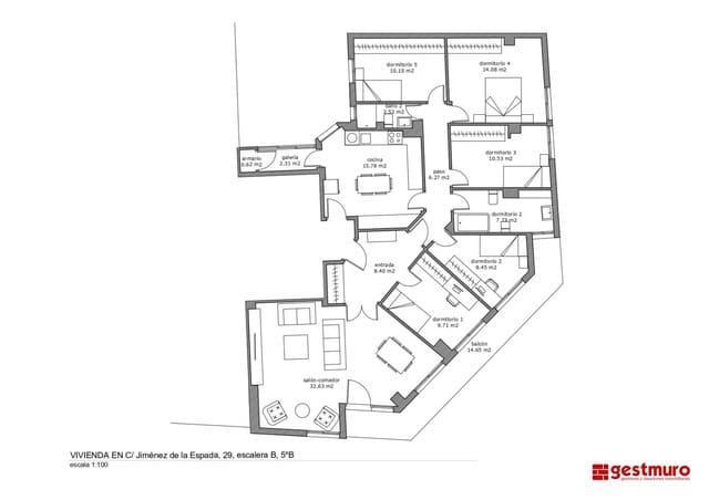 5 camera da letto Appartamento in vendita in Cartagena Ciudad, Cartagena con garage - 360.000 € (Rif: 9959836)