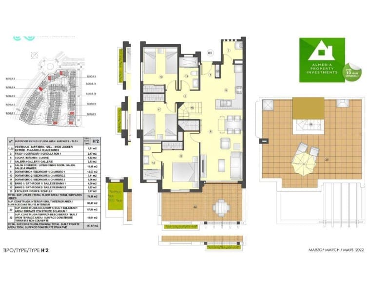 3 soveværelse Lejlighed til salg i San Juan de los Terreros med swimmingpool - € 283.000 (Ref: 8691958)