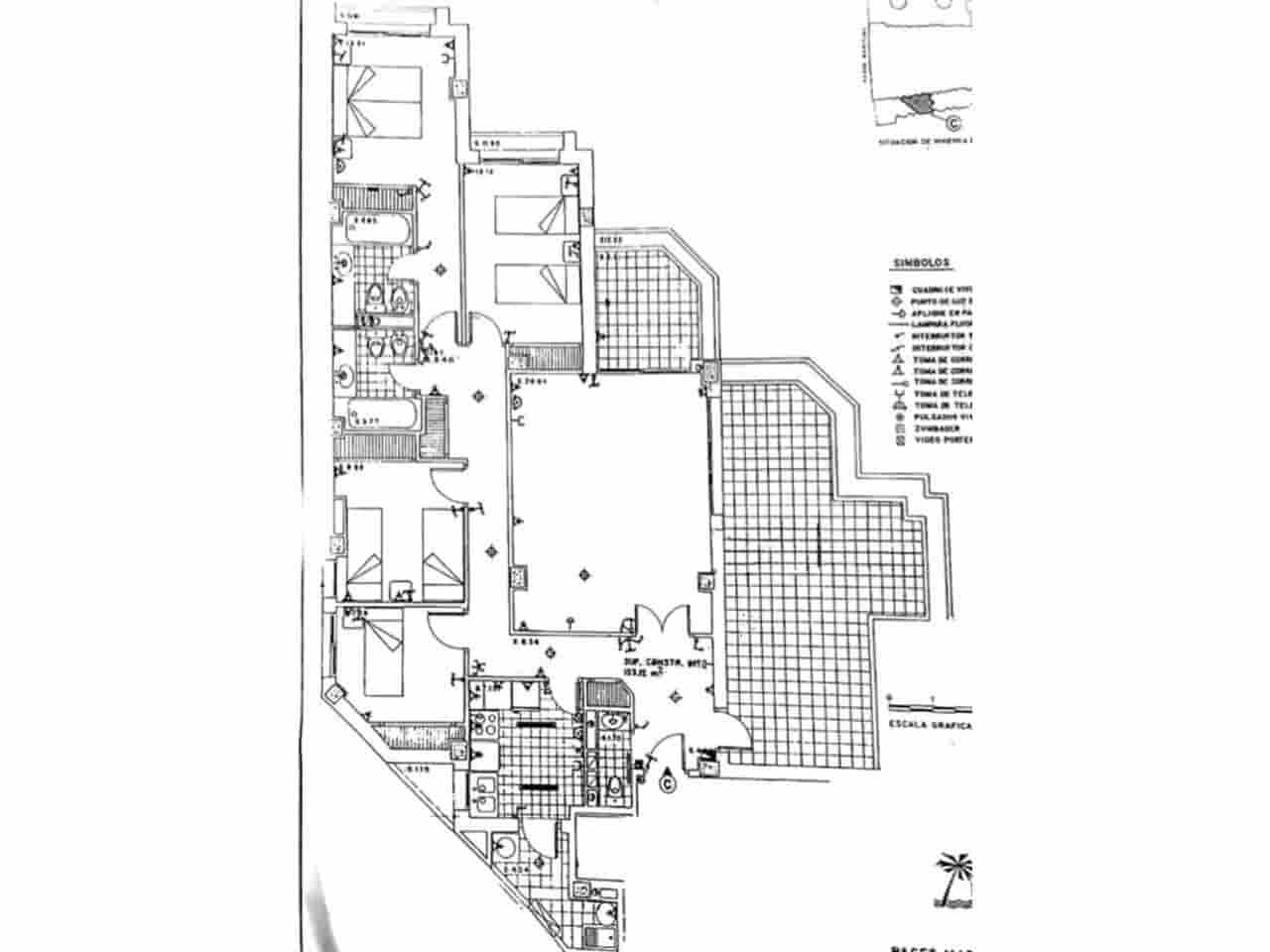 4 slaapkamer Flat te huur in Palma de Mallorca met zwembad garage - € 3.500 (Ref: 10042345)