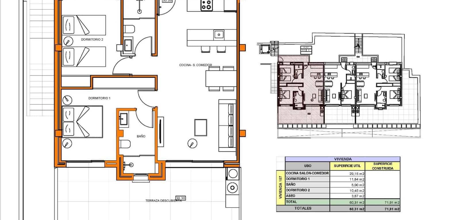 2 soveværelse Lejlighed til salg i Xeresa med swimmingpool - € 245.000 (Ref: 7690196)