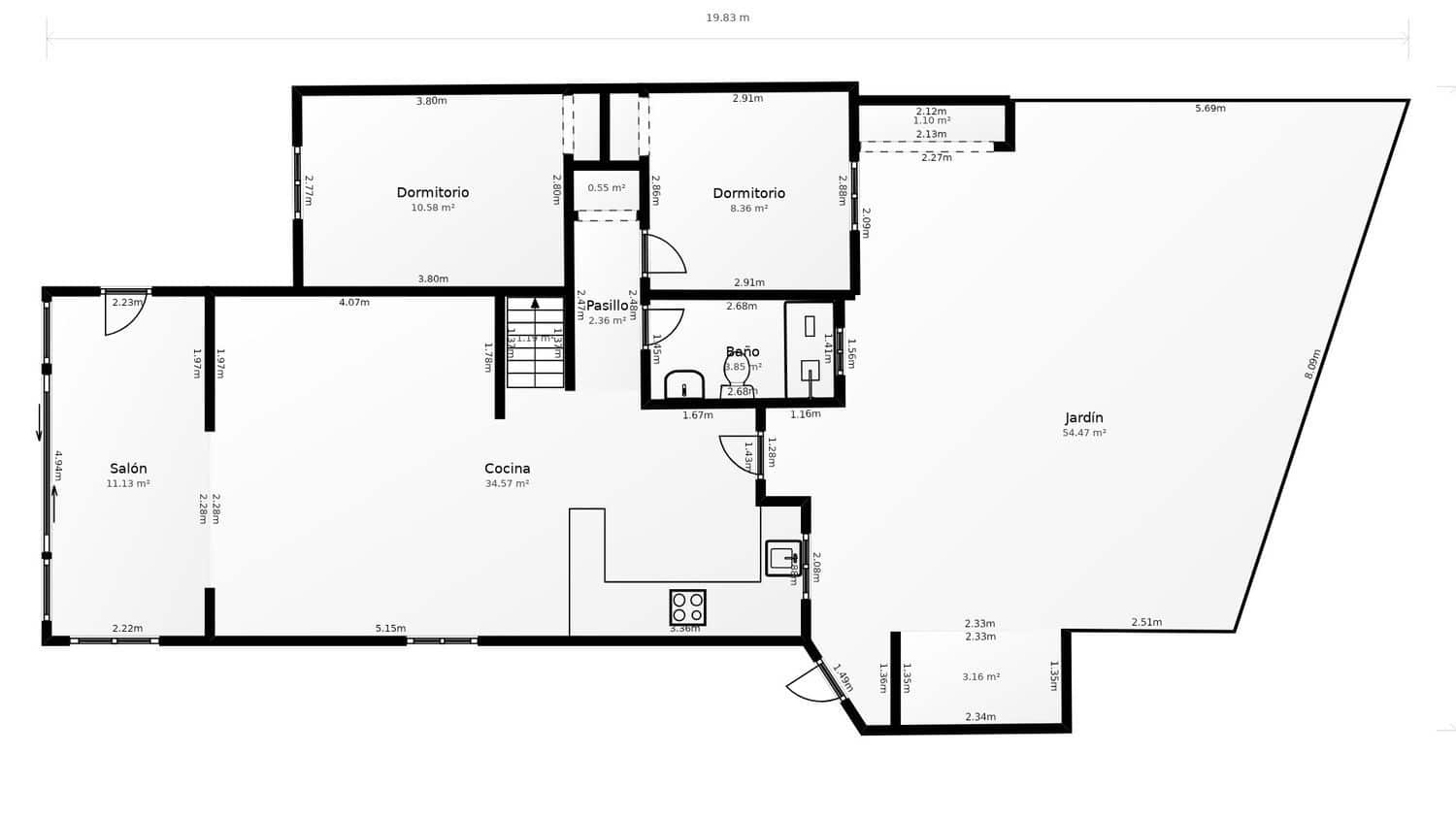 3 sypialnia Dom blizniak na sprzedaż w Moraira z basenem garażem - 499 000 € (Ref: 10125269)