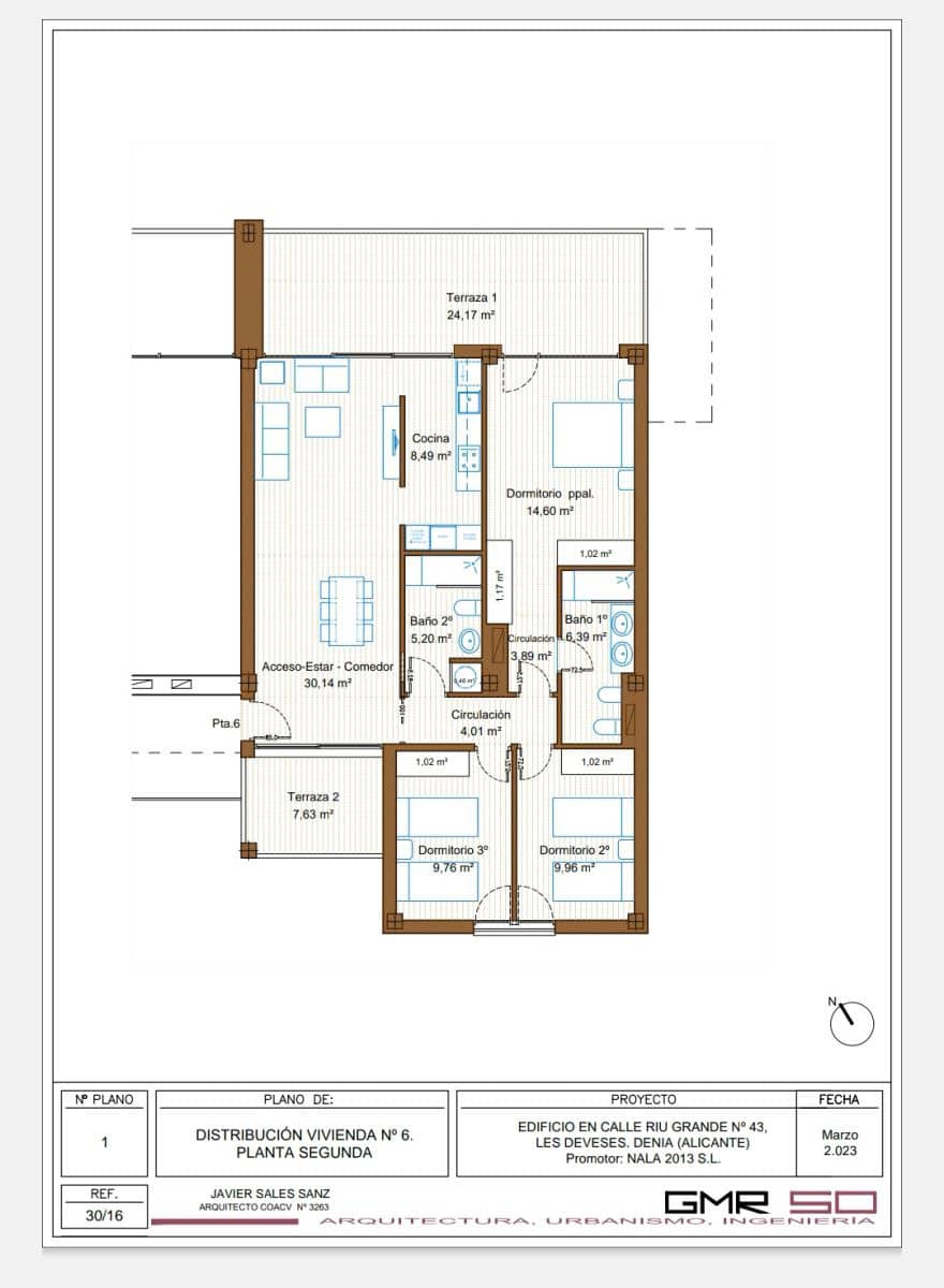 Apartamento de 3 habitaciones en Dénia en venta - 650.000 € (Ref: 9016492)