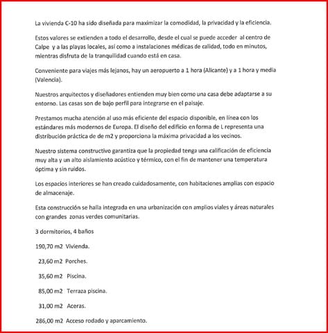 Chalet de 3 habitaciones en Calpe / Calp en venta con piscina - 975.000 € (Ref: 9256494)