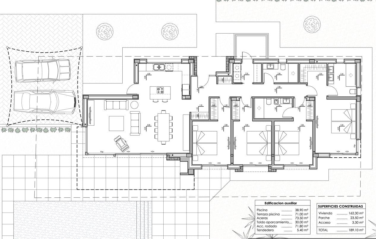 4 soveværelse Villa til salg i Calpe / Calp med swimmingpool - € 850.000 (Ref: 9256546)