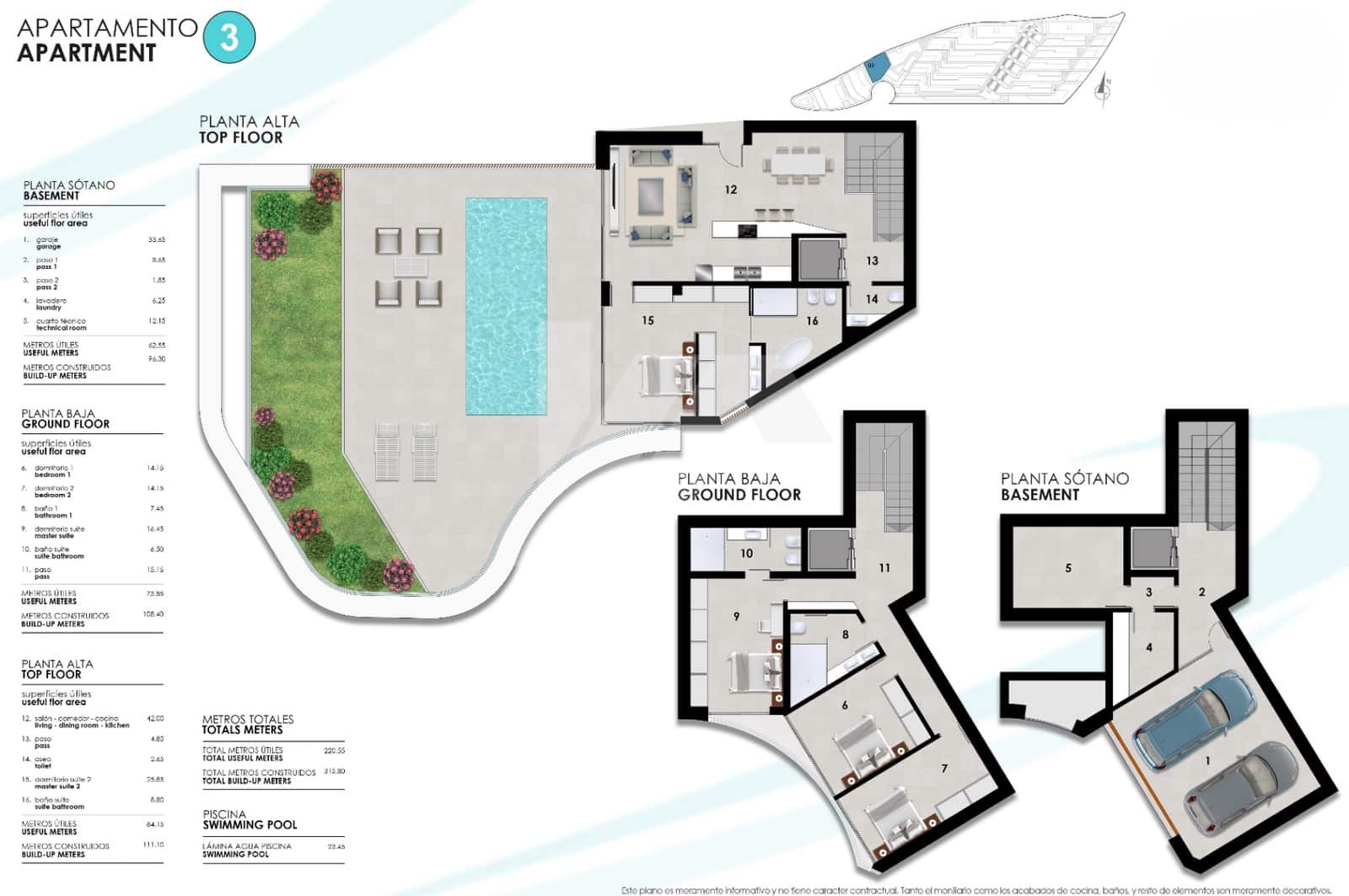 3 soveværelse Penthouse til salg i Altea med swimmingpool garage - € 2.150.000 (Ref: 9427991)