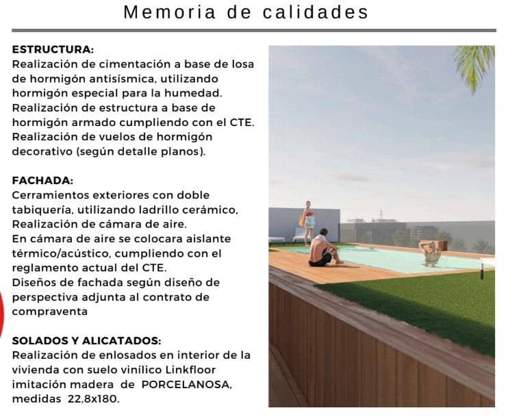 2 Zimmer Apartment zu verkaufen in San Pedro del Pinatar mit Garage - 206.900 € (Ref: 9895319)
