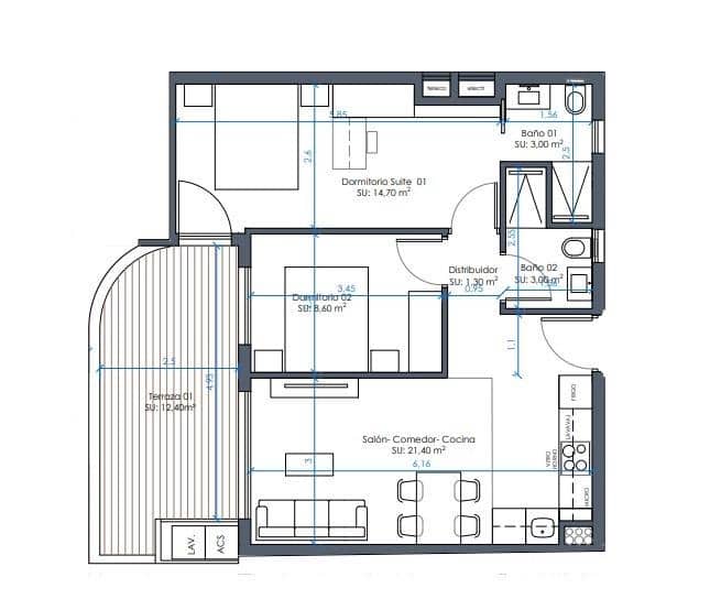 2 slaapkamer Appartement te koop in Guardamar del Segura met garage - € 299.000 (Ref: 9895337)