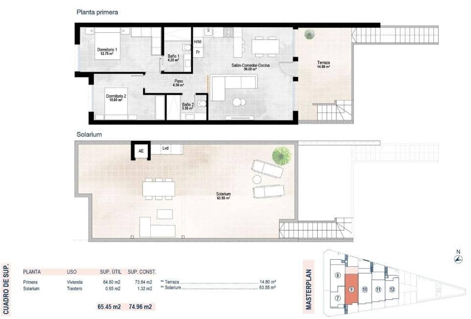 2 camera da letto Appartamento in vendita in San Pedro del Pinatar con garage - 239.900 € (Rif: 9911023)