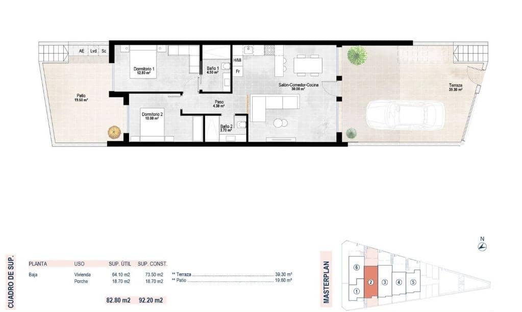 2 camera da letto Appartamento in vendita in San Pedro del Pinatar con garage - 239.900 € (Rif: 9911023)