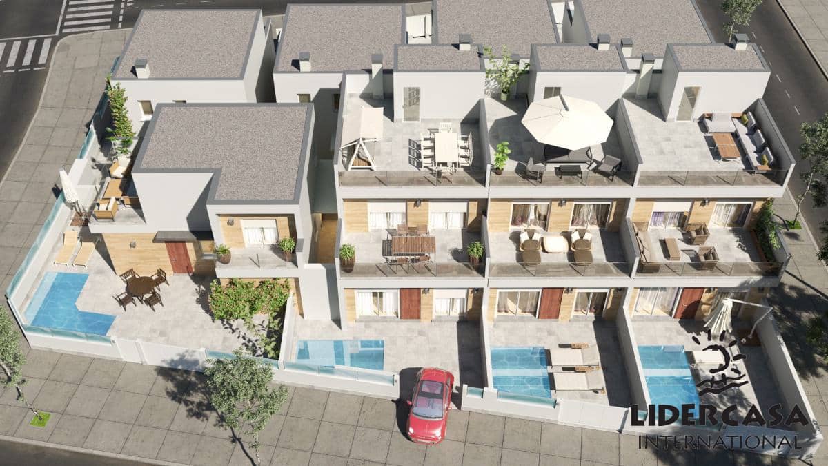 3 soveværelse Semi-Rækkehus til salg i San Pedro del Pinatar med swimmingpool - € 389.000 (Ref: 9450728)