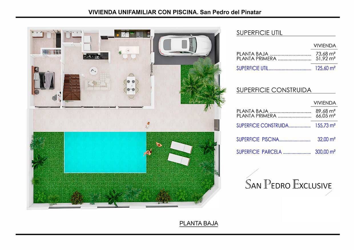 3 chambre Villa/Maison à vendre à San Pedro del Pinatar avec piscine garage - 578 000 € (Ref: 9450778)