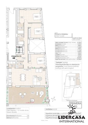 2 makuuhuone Huoneisto myytävänä paikassa Hondón de las Nieves mukana uima-altaan 
autotalli - 205 000 € (Ref: 9450806)