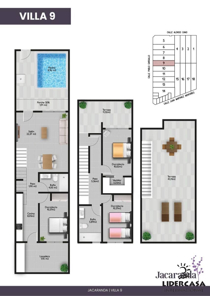 3 soveværelse Rækkehus til salg i San Pedro del Pinatar med swimmingpool garage - € 345.000 (Ref: 9473247)