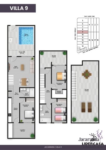 3 soveværelse Rækkehus til salg i San Pedro del Pinatar ciudad, San Pedro del Pinatar med swimmingpool garage - € 345.000 (Ref: 9473247)