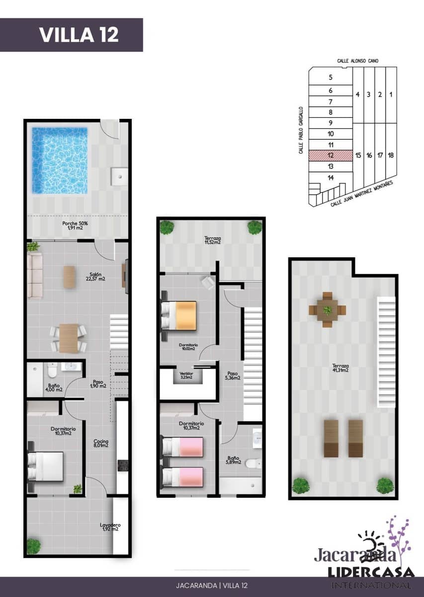 3 soveværelse Rækkehus til salg i San Pedro del Pinatar med swimmingpool garage - € 345.000 (Ref: 9473247)