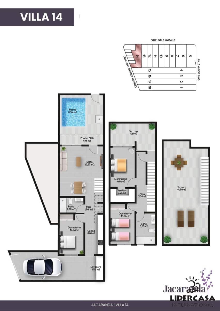 3 soveværelse Rækkehus til salg i San Pedro del Pinatar med swimmingpool garage - € 345.000 (Ref: 9473247)