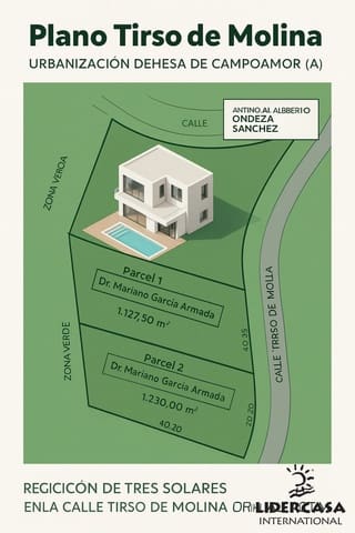 Ubebygd land til salgs i Dehesa de Campoamor, Orihuela - € 375 000 (Ref: 9473263)