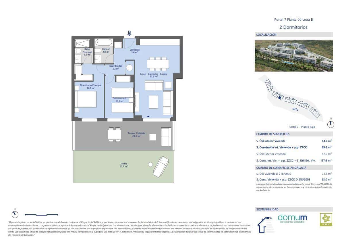 2 chambre Appartement à vendre à Bahia Dorada avec piscine garage - 420 000 € (Ref: 8863697)