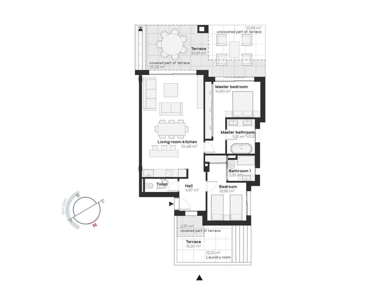 2 camera da letto Appartamento in vendita in Buenas Noches con piscina garage - 670.000 € (Rif: 8873580)