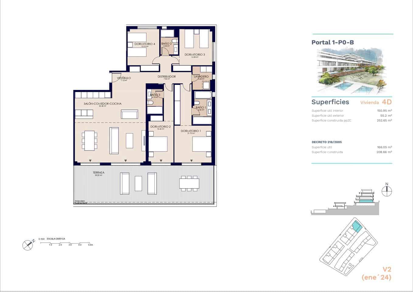 4 soverom Leilighet til salgs i Estepona med svømmebasseng garasje - € 931 000 (Ref: 8912232)